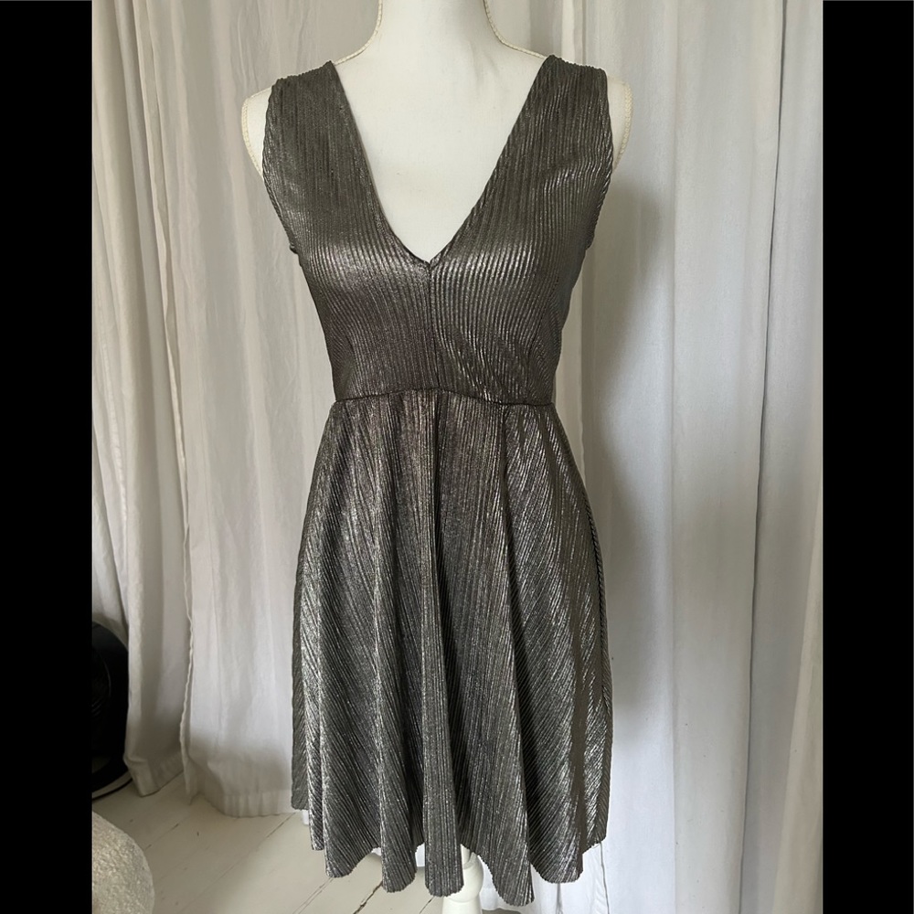Vintage silver metallic dress